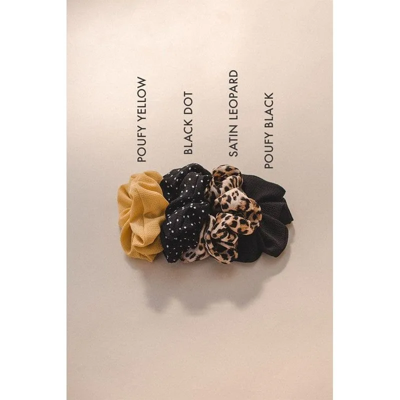 Oversized leopard scrunchie
