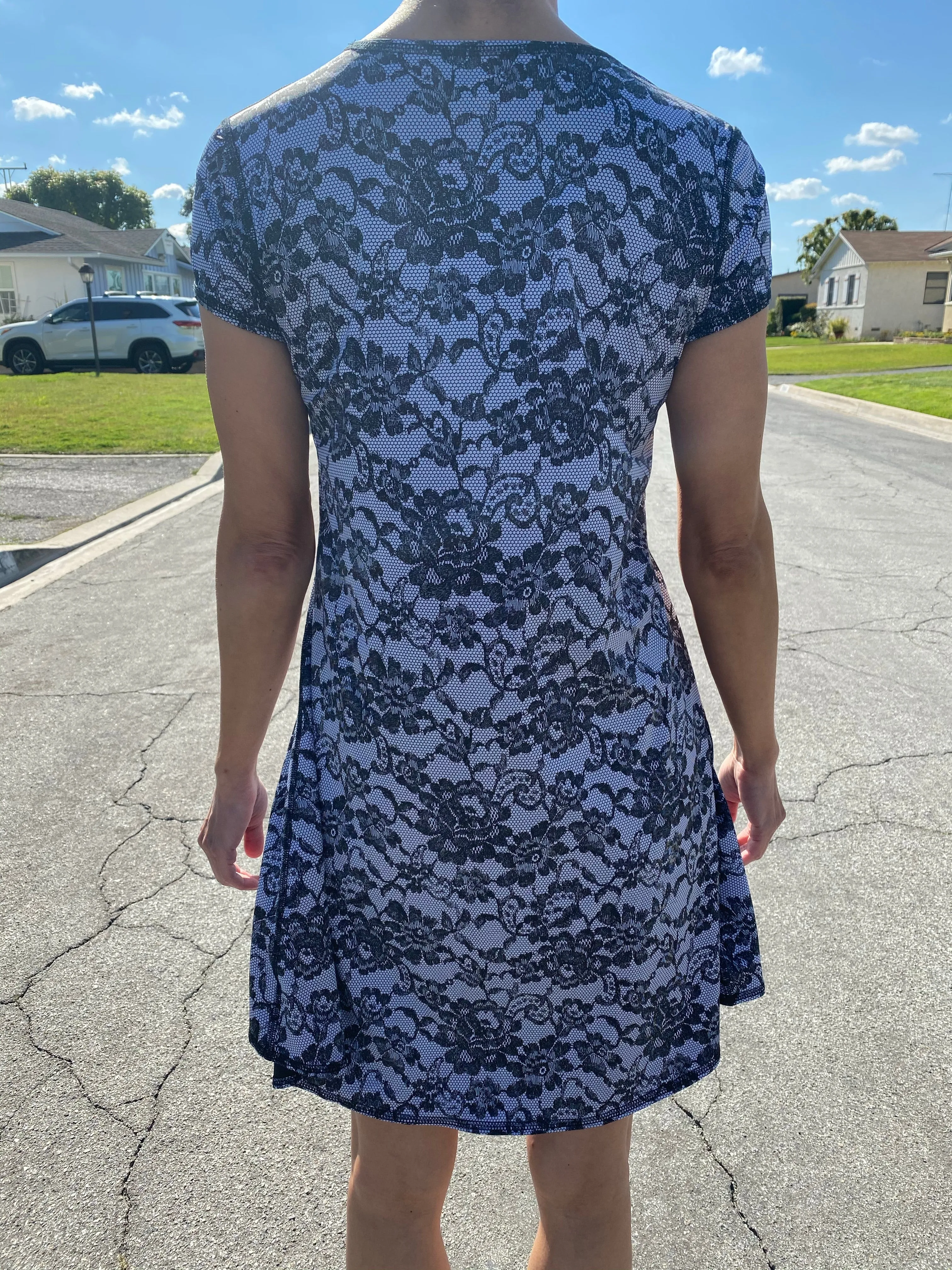 SWING DRESS BLACK LACE/BLACK